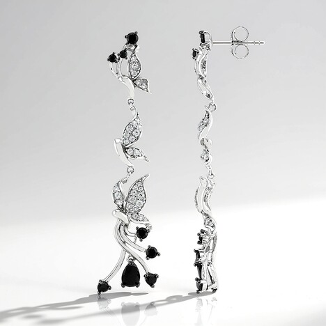 Orecchini in argento con Spinello Nero
