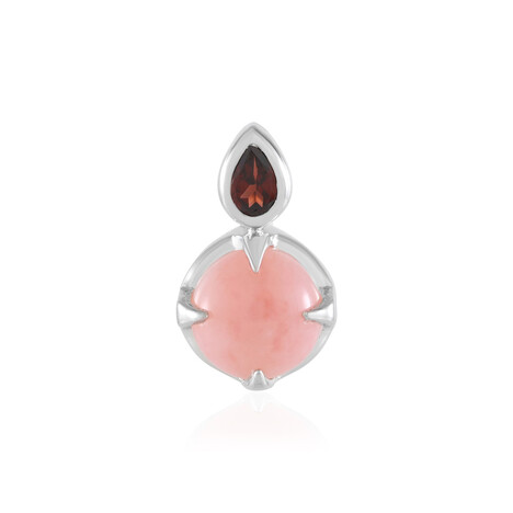 Pink Opal Silver Pendant