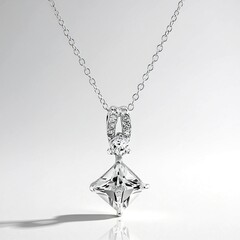 Collana in argento con Topazio Bianco