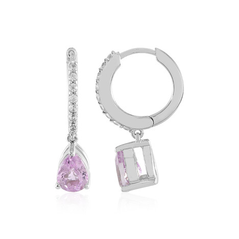Boucles d'oreilles en argent et Kunzite