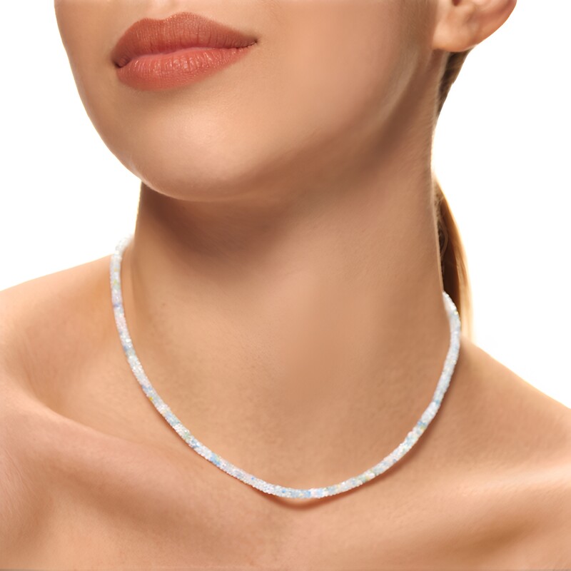 Collar en plata con Berilo fantasía