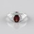 Anello in argento con Granato Mozambico