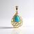 Ciondolo in oro con Turchese Sleeping Beauty (Ornaments by de Melo)