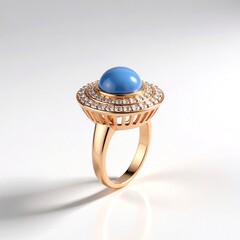 Anello in argento con Opale Blu (KM by Juwelo)