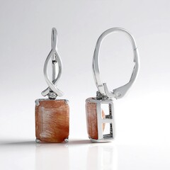 Orecchini in argento con Quarzo Rutilato Ramato