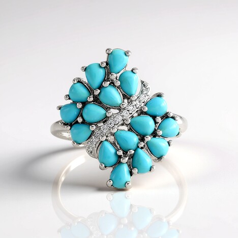Bague en argent et Turquoise Sleeping Beauty (Faszination Türkis)