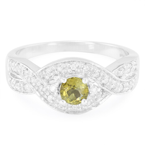 Cuprian Tourmaline Silver Ring