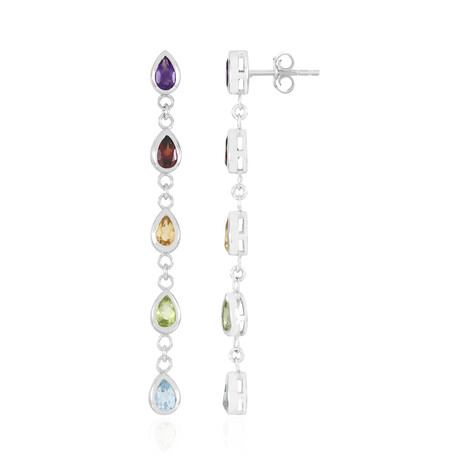 Pendientes en plata con Amatista de Zambia