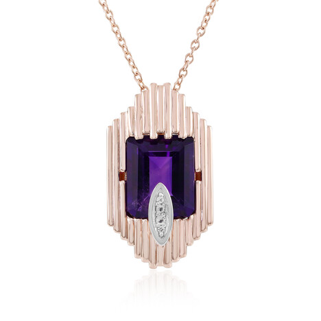 Sambia-Amethyst-Silberhalskette