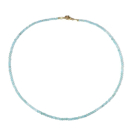 Blauer Apatit-Silberhalskette