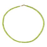 Collier en argent et Agate citron vert