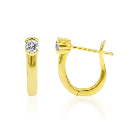 18K IF (D) Diamond Gold Earrings (Annette)