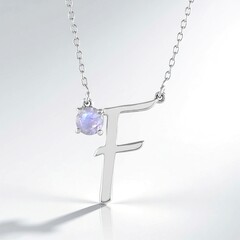 Collana in argento con Pietra di Luna Arcobaleno