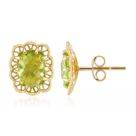 Orecchini in argento con Peridoto della Birmania