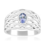 Unheated Lilac Tanzanite Silver Ring