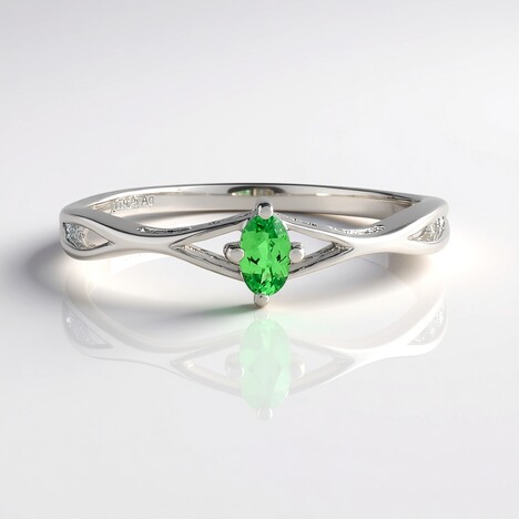 Anello in argento con Lemshuku Tsavorite