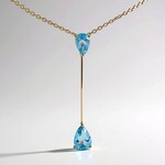 Collana in oro con Apatite Blu (CIRARI)