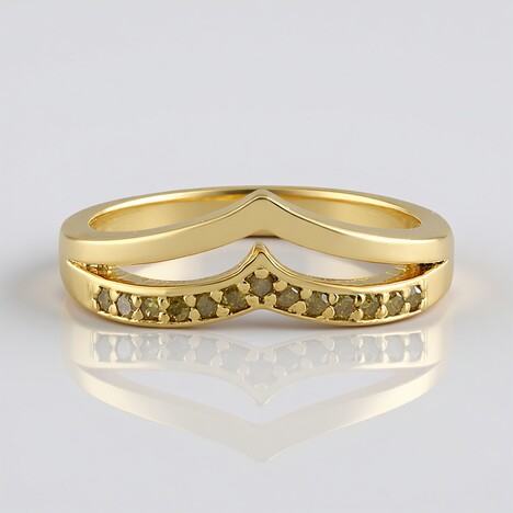 Anello in argento con Diamante Giallo I3