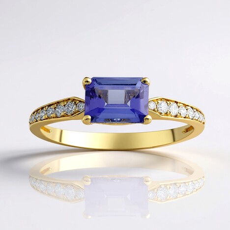 Anello in oro con Tanzanite AAA (CIRARI)