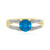 Anello in argento con Apatite Blu Neon
