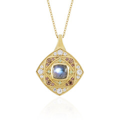 Collana in argento con Labradorite Verde Maniry