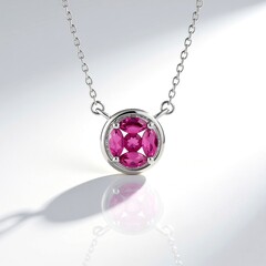 Collana in argento con Rodolite di Naktamunda