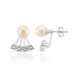 White Freshwater Pearl Silver Earrings