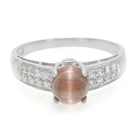 Bague en argent et Scapolite œil-de-chat