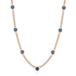 Collier en argent et Topaze bleu de Londres (Adela Silber)