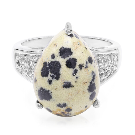 Dalmatiner-Jaspis-Silberring