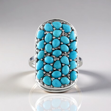 Anello in argento con Turchese Sleeping Beauty (Faszination Türkis)