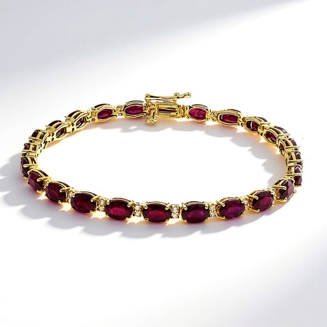 Bracciale in oro con Rubino Mozambico AAA (CIRARI)