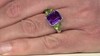 Zilveren ring met een Siberische amethist (de Melo Essence)