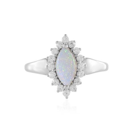 Anello in argento con Opale Australiano