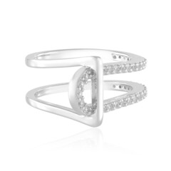 Zilveren ring met zirkonen (de Melo)