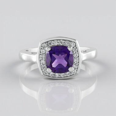 Sibirischer Amethyst-Silberring