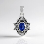 Ciondolo in argento con Cianite del Nepal