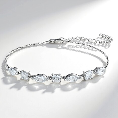 Bracciale in argento con Topazio Bianco