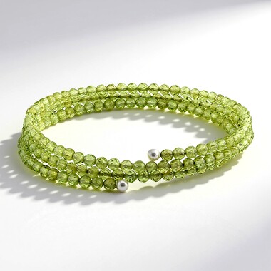 Peridot-Stahlarmreif (Riya)
