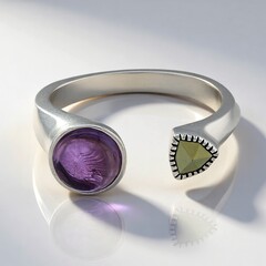Bague en argent et Améthyste (TPC)