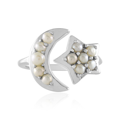 Anello in argento con Perla d'Acqua Dolce Argentata