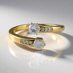 Anello in oro con Zaffiro Bianco (Adela Gold)