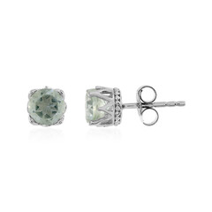 Pendientes en plata con Amatista verde
