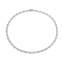 Zirkon-Silbercollier (Adela Silber)