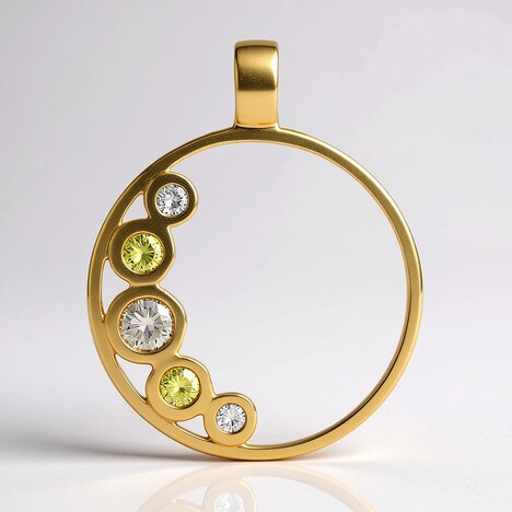 Ciondolo in oro con Diamante Rose de France VS1 di Argyle (Annette)