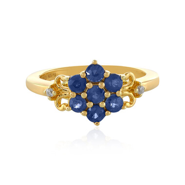 Blauer Saphir-Silberring