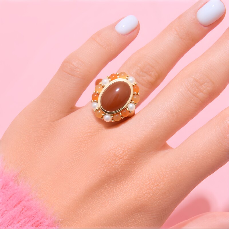 Chocolate Moonstone Silver Ring (KM by Juwelo)