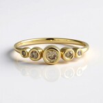 Anello in oro con Diamante Champagne I3 (de Melo Gold)