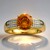 Anello in oro con Sfalerite