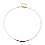 Edelstein-Silberhalskette